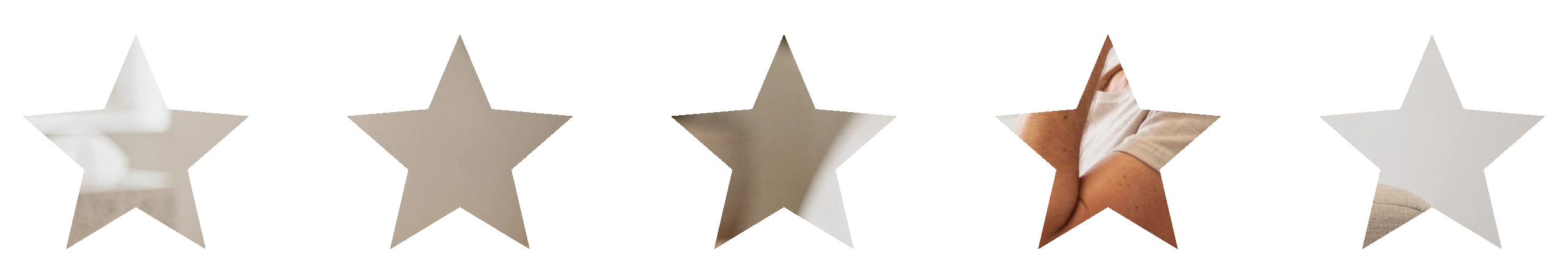Four gray stars and one bronze star rating display